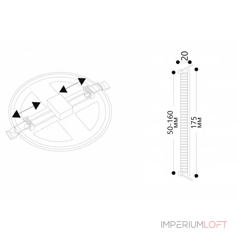 Встраиваемый светильник Arte Lamp Mesura A7974PL-1WH Цвет плафонов белый Цвет арматуры белый от ImperiumLoft