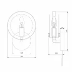 Бра Eurosvet Gallo 70121/1 черный Цвет плафонов янтарный от ImperiumLoft