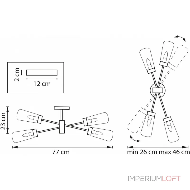 Светильник на штанге Lightstar Crotone 690643 от ImperiumLoft