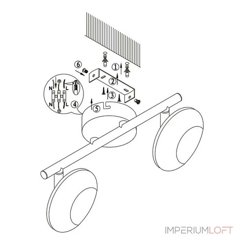 Спот Globo Gilles 56217-2 Цвет арматуры хром Цвет плафонов хром от ImperiumLoft