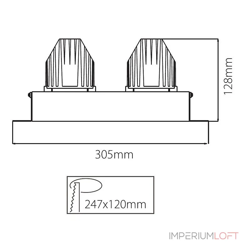 Рамка на 2 светильника Deko-Light 930096 Цвет арматуры белый от ImperiumLoft