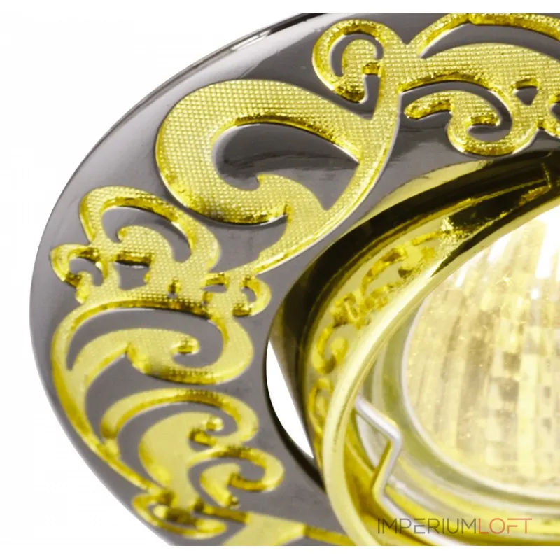 Комплект из 3 встраиваемых светильников Arte Lamp Legature A5108PL-3SG Цвет арматуры золото Цвет плафонов серебро от ImperiumLoft