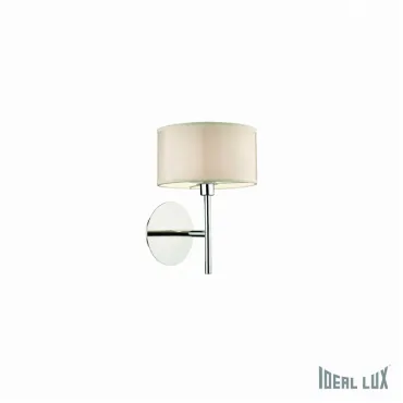 Бра Ideal Lux Woody WOODY AP1 WOOD Цвет арматуры хром Цвет плафонов кремовый Бра Ideal Lux Woody WOODY AP1 WOOD Цвет арматуры хром Цвет плафонов кремовый