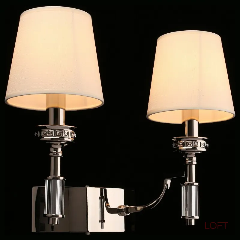 Бра Aployt Patricia APL.716.01.02 Цвет арматуры хром Цвет плафонов белый от ImperiumLoft