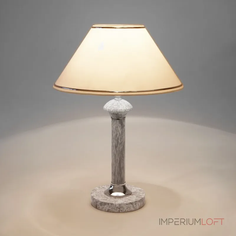 Настольная лампа декоративная Eurosvet Lorenzo 60019/1 мрамор Цвет плафонов кремовый Цвет арматуры серый от ImperiumLoft