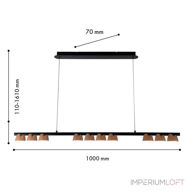 Подвесная люстра Favourite Interline 4266-10P от ImperiumLoft