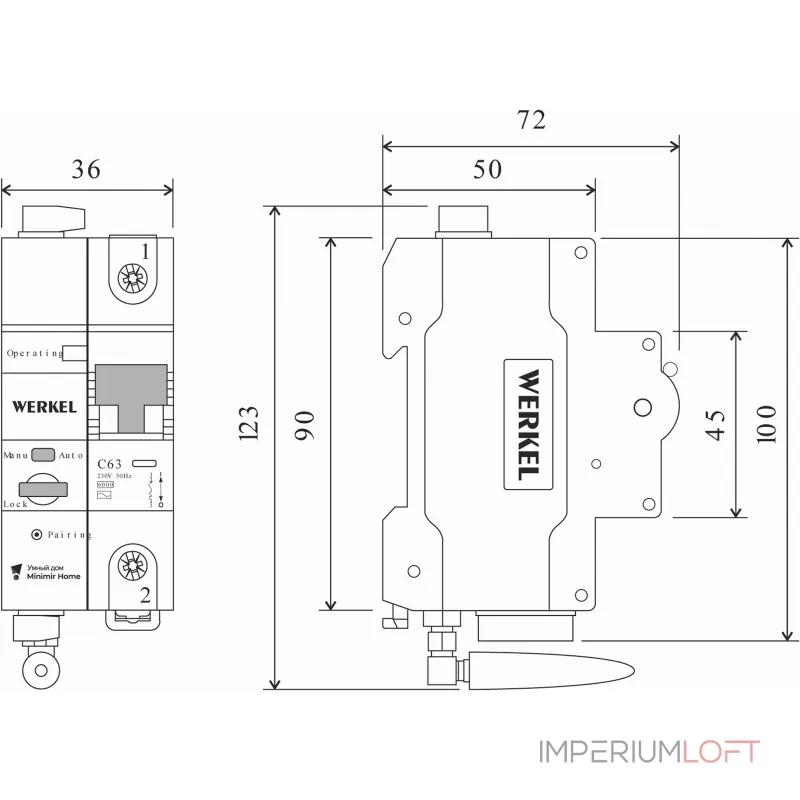 Автоматический выключатель 1P с Wi-Fi Werkel W1001P6301 от ImperiumLoft Автоматический выключатель 1P с Wi-Fi Werkel W1001P6301 от ImperiumLoft