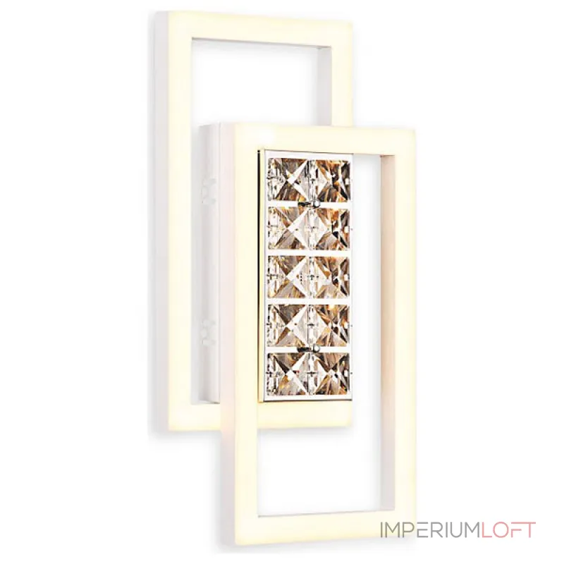 Накладной светильник Ambrella Ice 1 FA107 цвет арматуры белый цвет плафонов прозрачный от ImperiumLoft