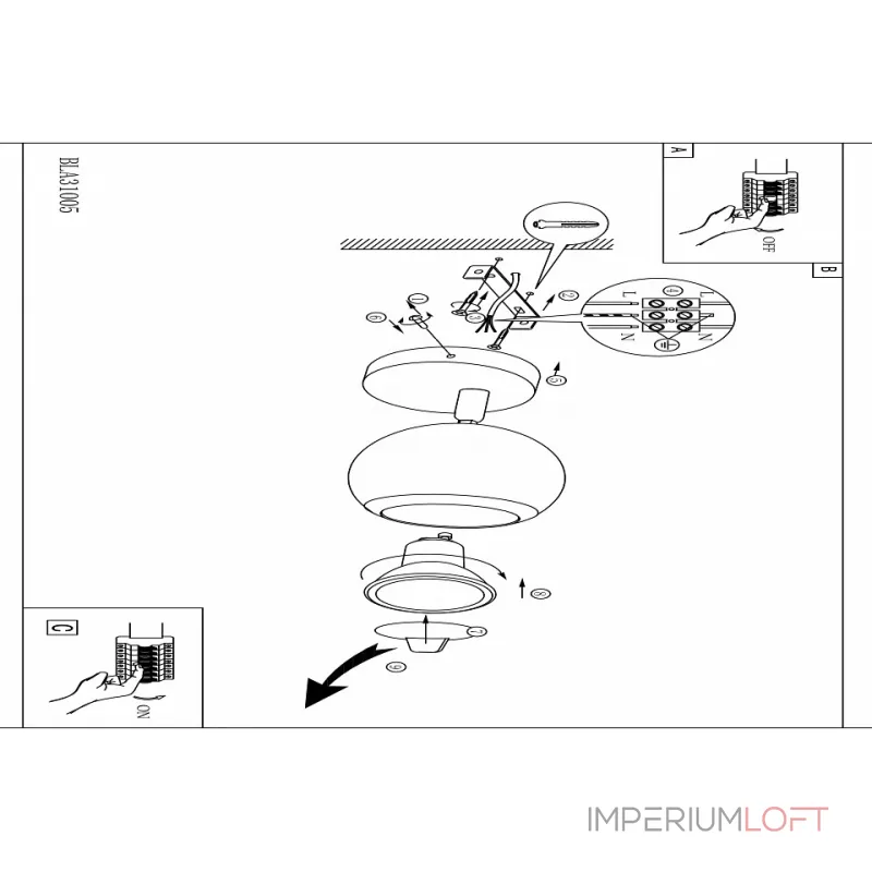 Спот Eglo ПРОМО Bimeda 31005 Цвет арматуры хром Цвет плафонов черный от ImperiumLoft