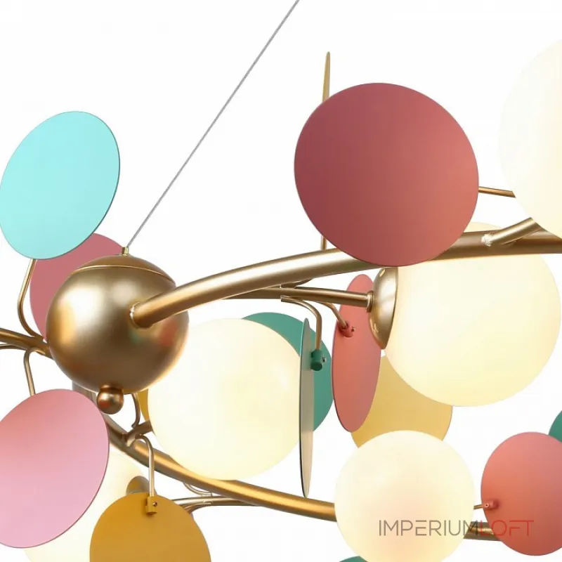 Подвесная люстра F-promo Multy Bliss 2772-12P Цвет арматуры золото Цвет плафонов белый от ImperiumLoft