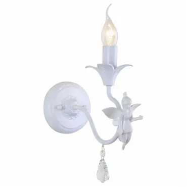 Бра Arte Lamp Angelina A5349AP-1WH Цвет арматуры белый Цвет плафонов прозрачный
