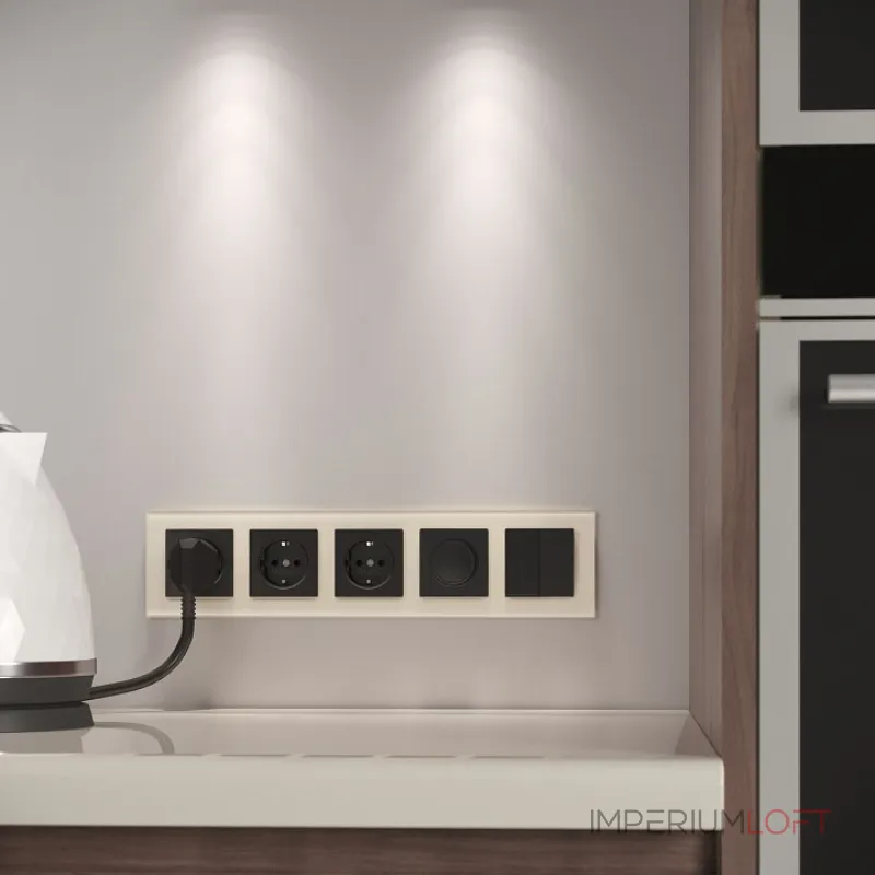 Рамка на 5 постов Werkel Favorit молочный W0051141 от ImperiumLoft