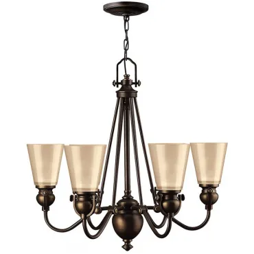 Подвесная люстра Hinkley Mayflower HK/MAYFLOWER6 Цвет арматуры бронза Цвет плафонов янтарный Подвесная люстра Hinkley Mayflower HK/MAYFLOWER6 Цвет арматуры бронза Цвет плафонов янтарный