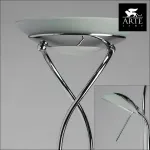 Торшер с подсветкой Arte Lamp Duetto A4399PN-2CC Цвет арматуры хром Цвет плафонов белый от ImperiumLoft