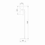 Торшер Eurosvet Tandem 01085/2 Цвет плафонов серый Цвет арматуры никель от ImperiumLoft