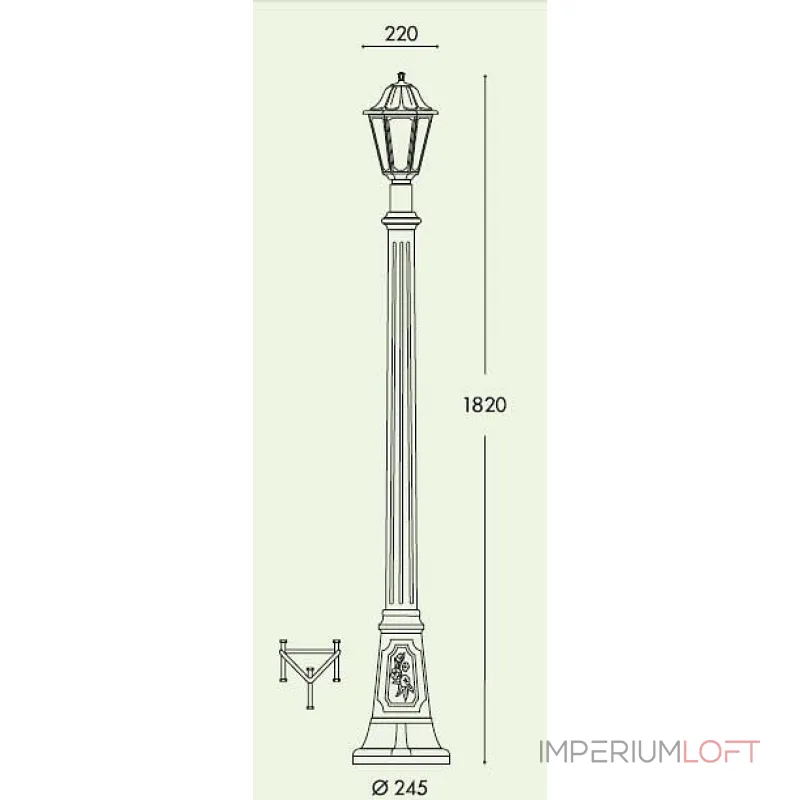 Наземный высокий светильник Fumagalli Anna E22.158.000.AXE27 от ImperiumLoft