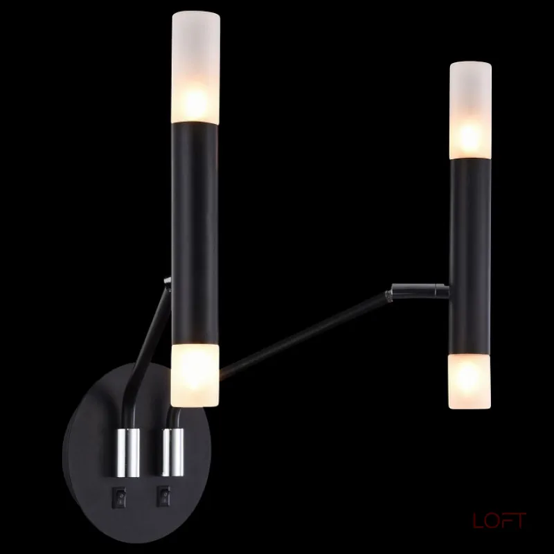 Бра Maytoni Vigo MOD620WL-04B Цвет арматуры черный Цвет плафонов черно-белый от ImperiumLoft