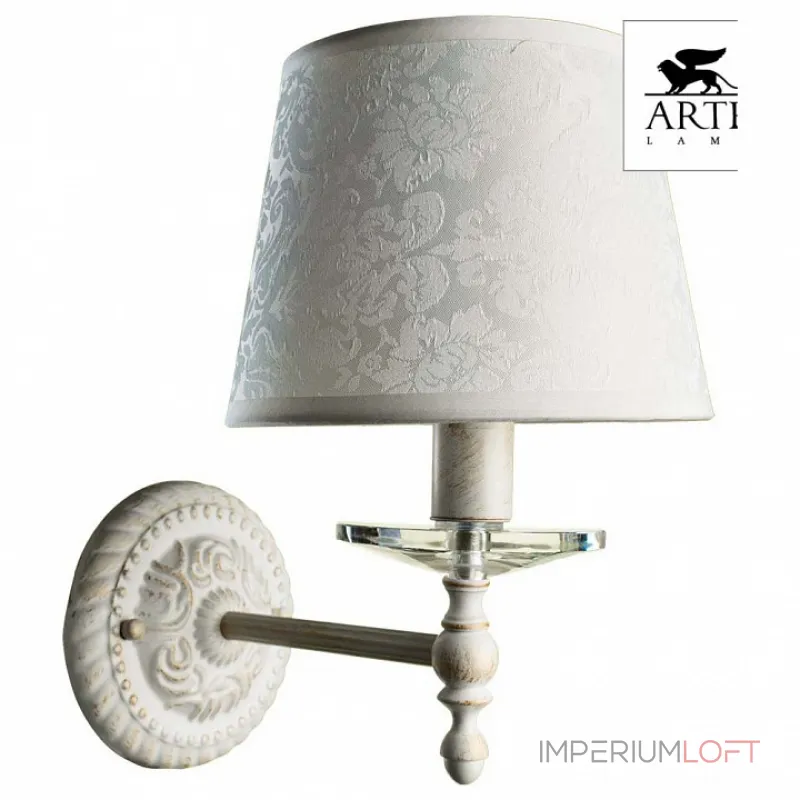 Бра Arte Lamp Granny A9566AP-1WG Цвет арматуры золото Цвет плафонов белый от ImperiumLoft