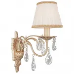 Бра Eurosvet 3637 3637/1 белый с золотом/прозрачный хрусталь Strotskis Цвет арматуры золото Цвет плафонов золото от ImperiumLoft