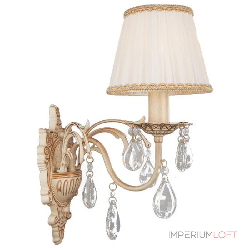 Бра Eurosvet 3637 3637/1 белый с золотом/прозрачный хрусталь Strotskis Цвет арматуры золото Цвет плафонов золото от ImperiumLoft Бра Eurosvet 3637 3637/1 белый с золотом/прозрачный хрусталь Strotskis Цвет арматуры золото Цвет плафонов золото от ImperiumLoft