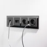 Розетка телефонная RJ-11 без рамки Werkel Черный матовый W1182008 от ImperiumLoft