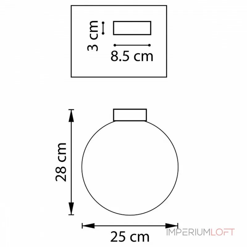 Накладной светильник Lightstar Globo 812033 Цвет арматуры желтый Цвет плафонов белый от ImperiumLoft