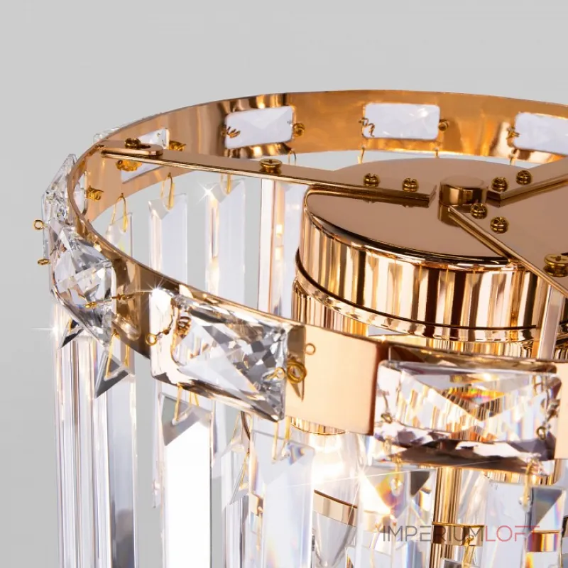 Торшер Eurosvet Elegante 01137/3 золото/прозрачный хрусталь Strotskis от ImperiumLoft