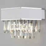 Накладной светильник Bogate's Pelle 329/2 Strotskis Цвет арматуры хром Цвет плафонов белый от ImperiumLoft