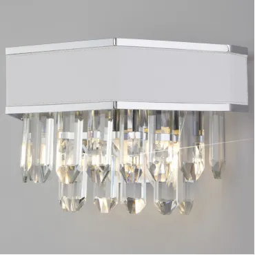 Накладной светильник Bogates Pelle 329/2 Strotskis Цвет арматуры хром Цвет плафонов белый Накладной светильник Bogates Pelle 329/2 Strotskis Цвет арматуры хром Цвет плафонов белый