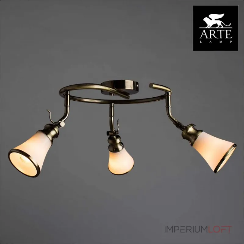 Спот Arte Lamp Vento A9231PL-3AB Цвет арматуры бронза Цвет плафонов белый от ImperiumLoft Спот Arte Lamp Vento A9231PL-3AB Цвет арматуры бронза Цвет плафонов белый от ImperiumLoft