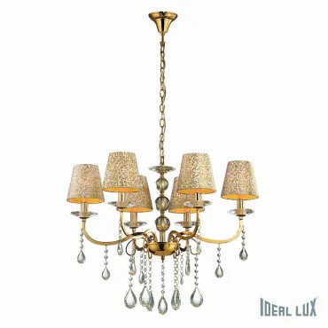 Подвесная люстра Ideal Lux Pantheon PANTHEON SP6 ORO Подвесная люстра Ideal Lux Pantheon PANTHEON SP6 ORO