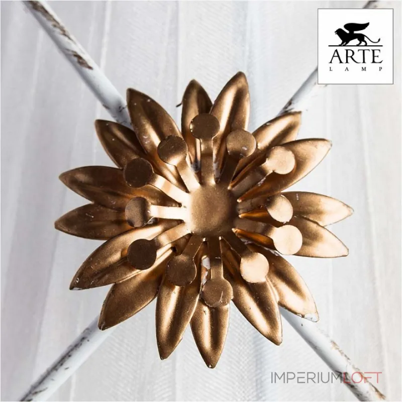 Бра Arte Lamp Fortuna A5495AP-1WG Цвет арматуры золото Цвет плафонов белый от ImperiumLoft