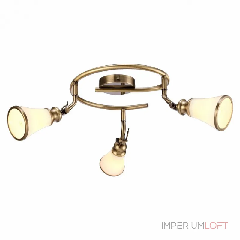 Спот Arte Lamp Vento A9231PL-3AB Цвет арматуры бронза Цвет плафонов белый от ImperiumLoft Спот Arte Lamp Vento A9231PL-3AB Цвет арматуры бронза Цвет плафонов белый от ImperiumLoft