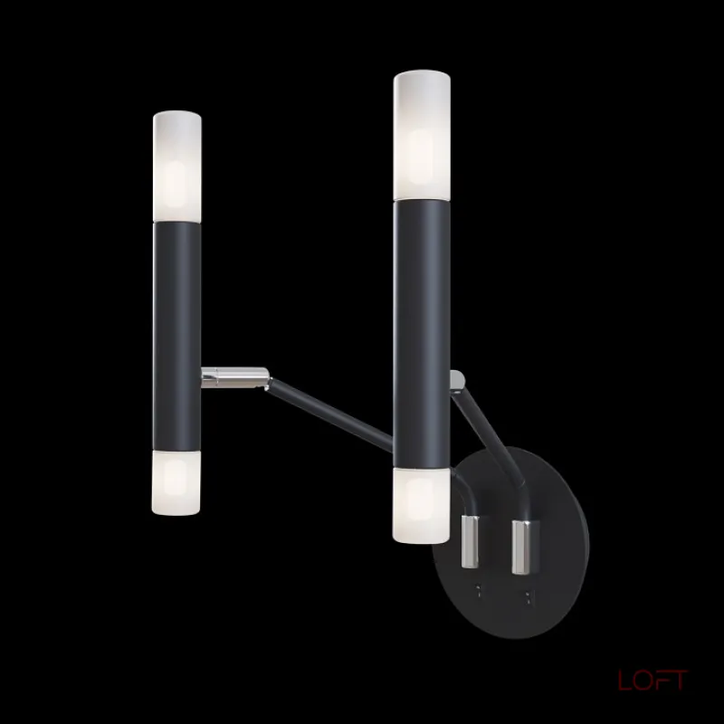 Бра Maytoni Vigo MOD620WL-04B Цвет арматуры черный Цвет плафонов черно-белый от ImperiumLoft