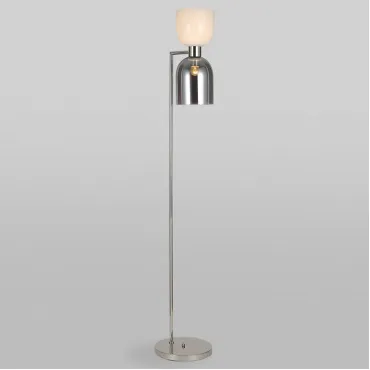 Напольный светильник со стеклянными плафонами 01085/2 никель