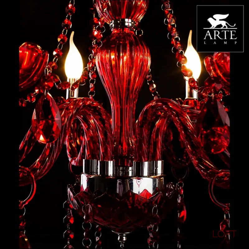Подвесная люстра Arte Lamp Teatro A3964LM-6RD Подвесная люстра Arte Lamp Teatro A3964LM-6RD