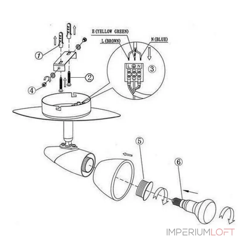 Бра Globo Novara 5449-1 Цвет арматуры золото Цвет плафонов кремовый от ImperiumLoft