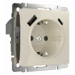 Розетка с заземлением, шторками и 2хUSB, без рамки Werkel слоновая кость W1171703 от ImperiumLoft