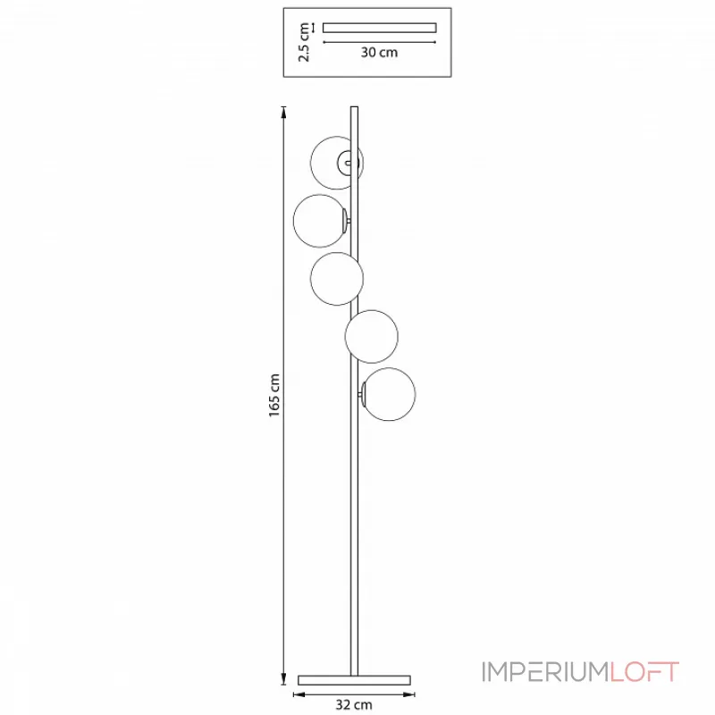 Торшер Lightstar Croco 815753 Цвет арматуры желтый Цвет плафонов белый от ImperiumLoft
