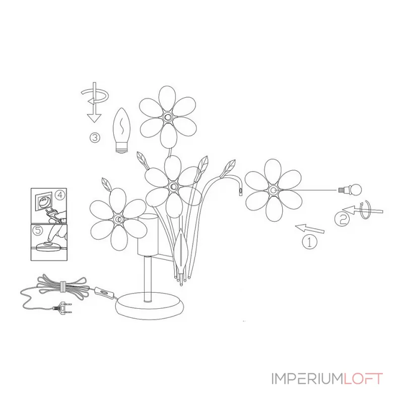 Настольная лампа декоративная Globo Purple 5146 Цвет арматуры хром Цвет плафонов фиолетовый от ImperiumLoft Настольная лампа декоративная Globo Purple 5146 Цвет арматуры хром Цвет плафонов фиолетовый от ImperiumLoft