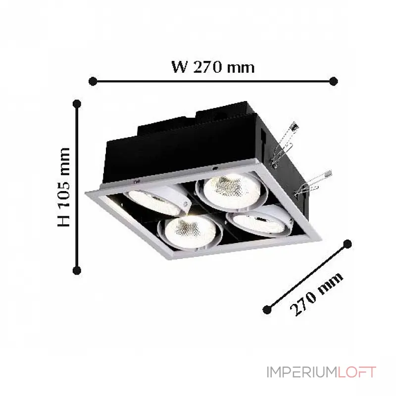 Встраиваемый светильник Favourite Flashled 1985-4C от ImperiumLoft