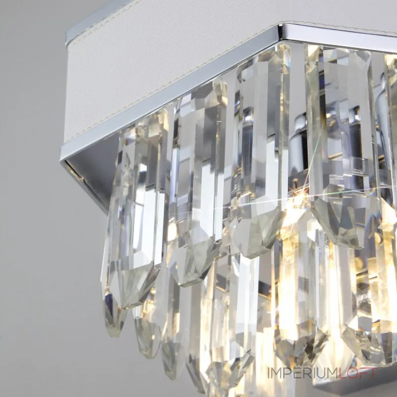 Накладной светильник Bogate's Pelle 329/2 Strotskis Цвет арматуры хром Цвет плафонов белый от ImperiumLoft Накладной светильник Bogate's Pelle 329/2 Strotskis Цвет арматуры хром Цвет плафонов белый от ImperiumLoft