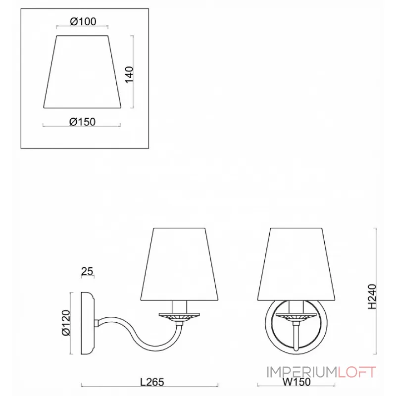 Бра Freya Osborn FR2027WL-01N Цвет арматуры никель Цвет плафонов белый от ImperiumLoft