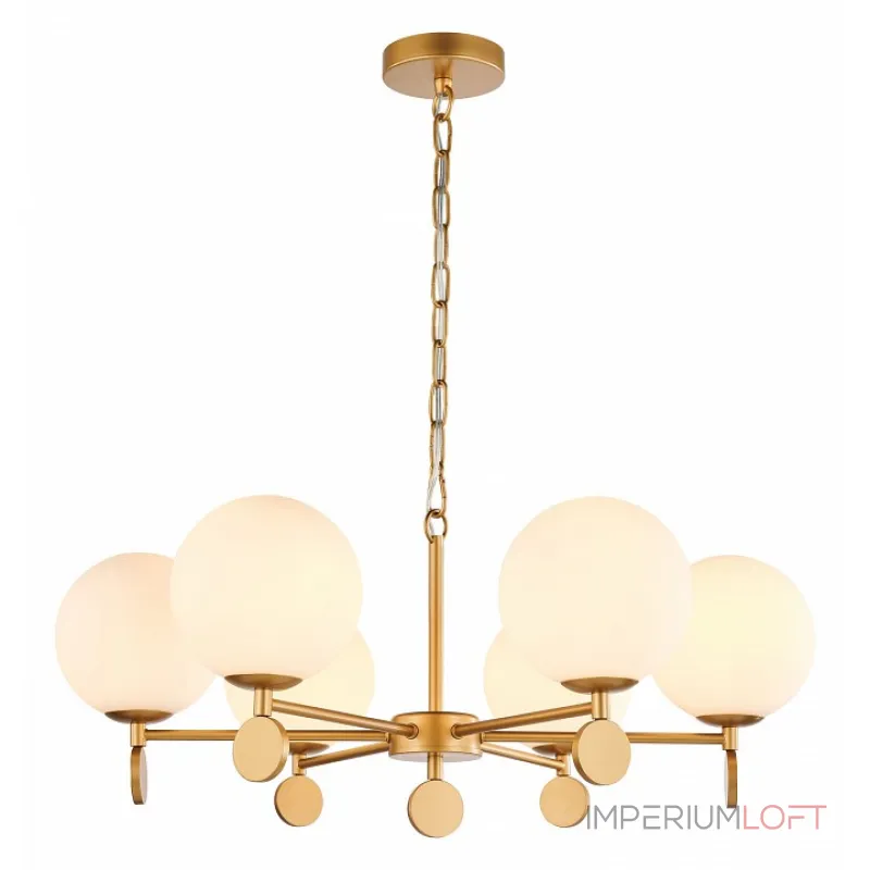 Подвесная люстра Favourite Absolute 2928-6P Цвет арматуры золото Цвет плафонов белый от ImperiumLoft Подвесная люстра Favourite Absolute 2928-6P Цвет арматуры золото Цвет плафонов белый от ImperiumLoft
