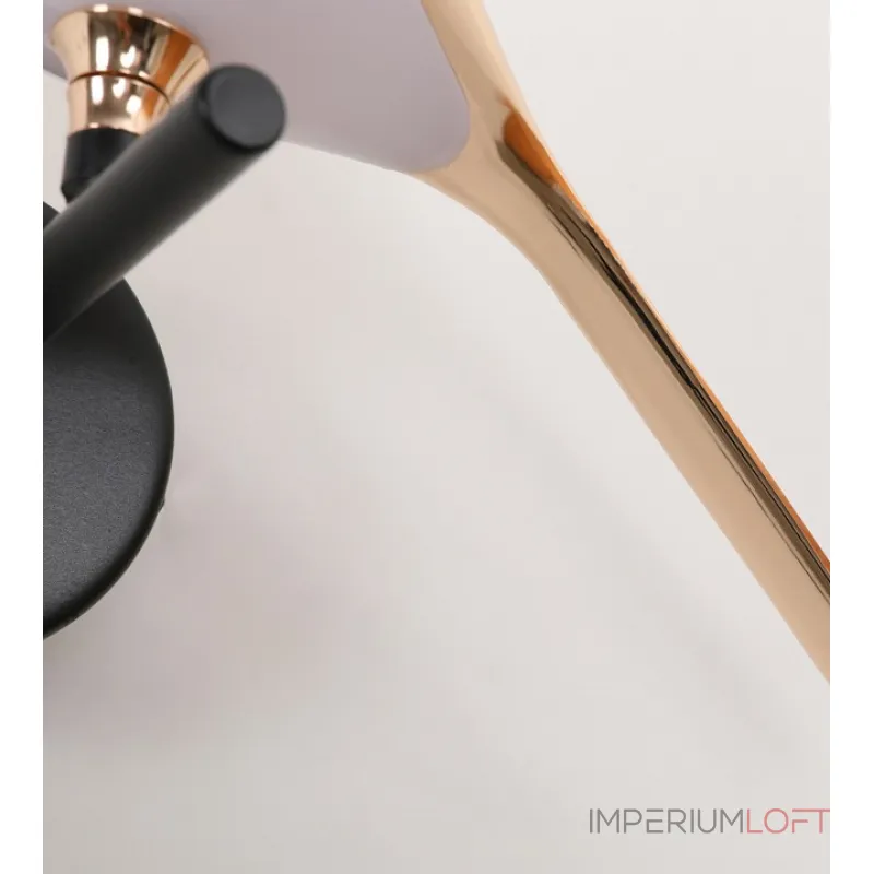 08446-1,33 Бра Арси черный/золото w21 h18 Led 10W (4000K) от ImperiumLoft