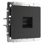 Розетка телефонная RJ-11 без рамки Werkel Черный матовый W1182008 от ImperiumLoft