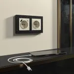 Розетка с заземлением, шторками и 2хUSB, без рамки Werkel слоновая кость W1171703 от ImperiumLoft