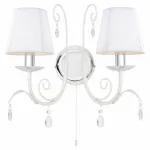 Бра Arte Lamp Romana Snow A1743AP-2WH Цвет арматуры белый Цвет плафонов белый от ImperiumLoft