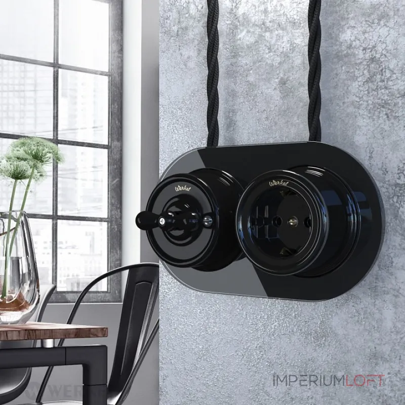 Рамка на 2 поста Werkel черный W0025108 от ImperiumLoft Рамка на 2 поста Werkel черный W0025108 от ImperiumLoft