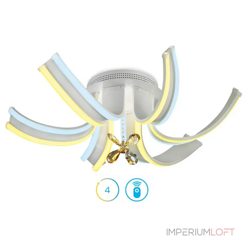 Потолочная люстра Ambrella Double 9 FL146 Цвет арматуры белый Цвет плафонов белый от ImperiumLoft